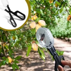 Clearance 2st Bärbar Transparent Insektsfångare Inomhus Utomhus Bug Scooper Clamp Tång Pincett Naturutforskningsleksak, blå (svart)