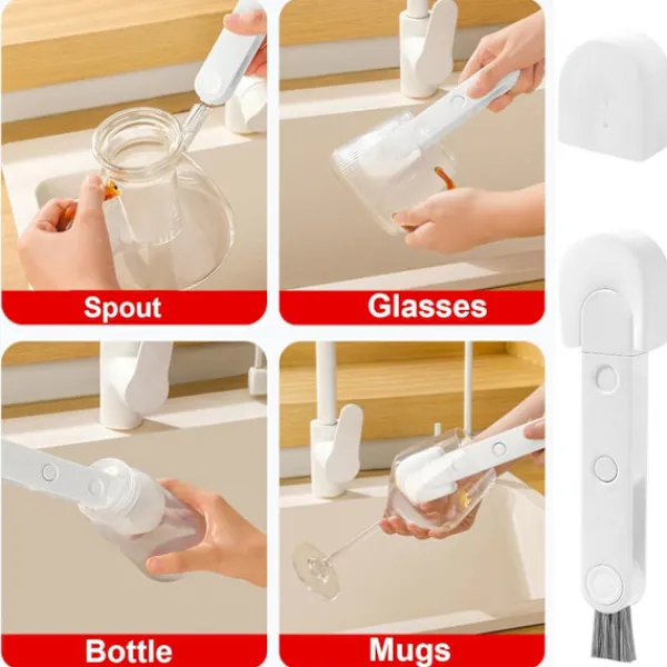 Hot St Cup Lock Rengöringsborste, Vattenflaskrengöringsborste | Rengöringsborste för Trånga Utrymmen i Flaskor, Muggar, Tumblers, Sp