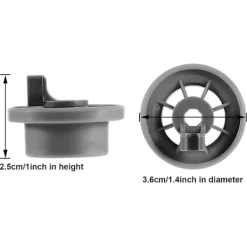 Outlet 8st Diskmaskin Hjul Hållbar 165314 Diskmaskin Nedre Rack Hjul Ersättning Passar för Whirlpool och gray