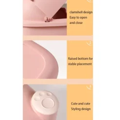 Discount Söt Flip Papperskorg Djurformad Skrivbords Papperskorg - Rosa - 1 st