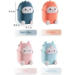 Outlet Söt flipp-skräpburk Söt djurformad papperskorg Söt skrivbordspapperskorg för badrum, kök, kontor