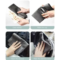 Best HEET 10st förtjockad magic rengöringsduk mikrofiberyta 20x25cm Black