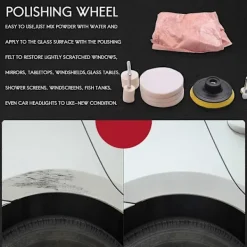 New 8st 120g Ceriumoxid Glaspoleringskit För Djup Repborttagning För Vindruta Fönster Glas Cl