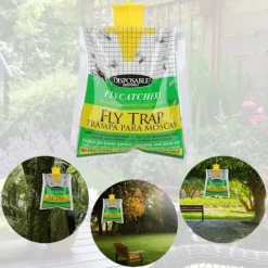 Outlet UNBRANDED 4st hängande hopfällbar flugfälla + bete As in pictures