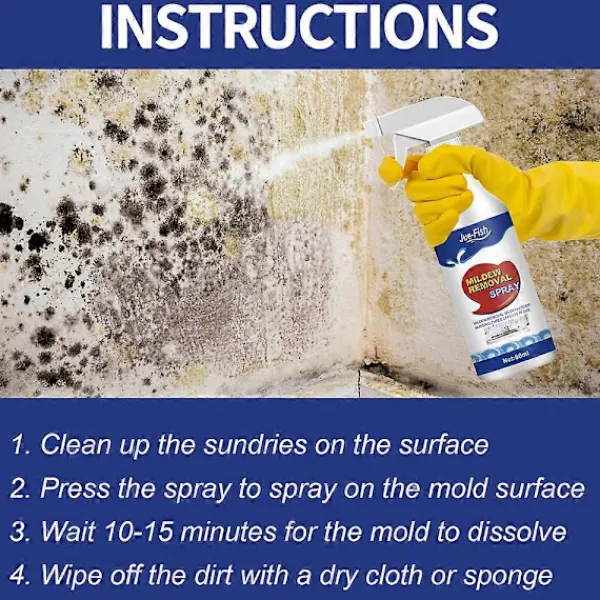 Hot 1-3st Jue-Fish Mögelspray 60ml Mögelrengöringsspray Ta Bort Mögel 3st 3pcs