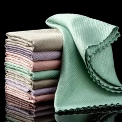 ATELA 10st mikrofiber glasrengöringsduk trasa luddfri för fönster bil kök spegel inga spår återanvändbar fiskfjäll trasa polering 25*25cm