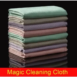 ATELA 10st mikrofiber glasrengöringsduk trasa luddfri för fönster bil kök spegel inga spår återanvändbar fiskfjäll trasa polering 25*25cm