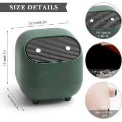 Discount Söt mini skrivbords papperskorg, trycklock - kreativt vacker