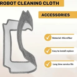 Discount St Mop Duk Handduk Dammdamm Rengöringsduk för LIECTROUX YW509 Grå