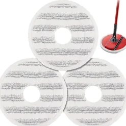 Sale KOOLYou 3st mopppåfyllning för Vileda Spin And Clean Mopp, Byte av spinnmopphuvud, tvättbart återanvändbart mikrofibermopphuvud gray