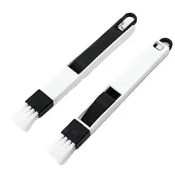 New 10st Plast Hörn & Kanter Damm Multifunktionell Rengöringsborste för Fönsterkarm, Tangentbord med Mini Sopskyffel, 18*1.7cm