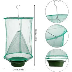 Hot 6st/ set Bärbar Ranch Återanvändbar Flugfälla med Betesbricka Hängande Pe