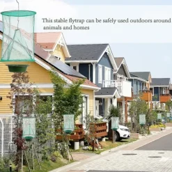 Hot 6st/ set Bärbar Ranch Återanvändbar Flugfälla med Betesbricka Hängande Pe