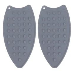 2st Silikonjärnstödsdyna Slitstark Slagtålig Värmebeständig järnmatta för strykbrädor Strykjärn Grå