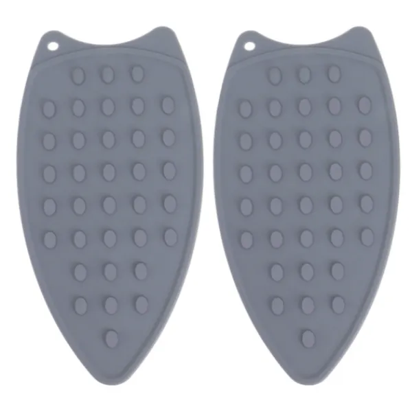 2st Silikonjärnstödsdyna Slitstark Slagtålig Värmebeständig järnmatta för strykbrädor Strykjärn Grå