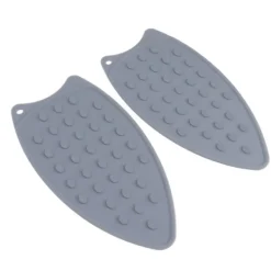 2st Silikonjärnstödsdyna Slitstark Slagtålig Värmebeständig järnmatta för strykbrädor Strykjärn Grå