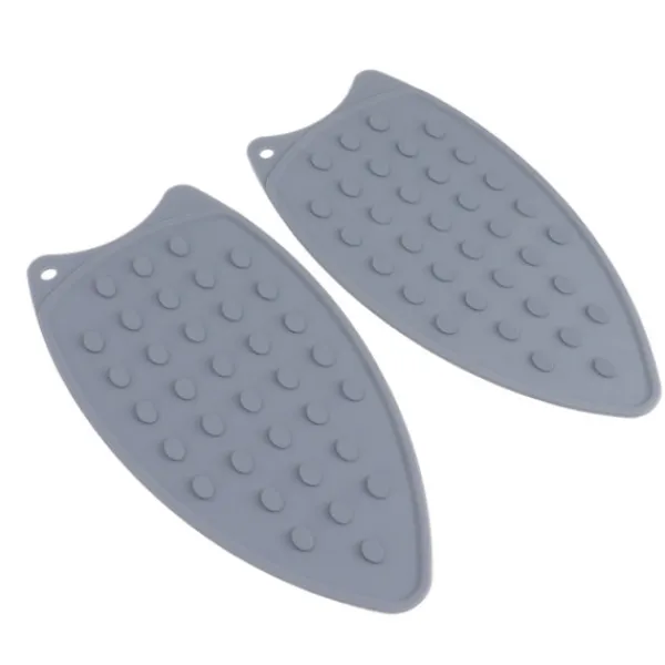 2st Silikonjärnstödsdyna Slitstark Slagtålig Värmebeständig järnmatta för strykbrädor Strykjärn Grå