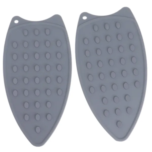 2st Silikonjärnstödsdyna Slitstark Slagtålig Värmebeständig järnmatta för strykbrädor Strykjärn Grå