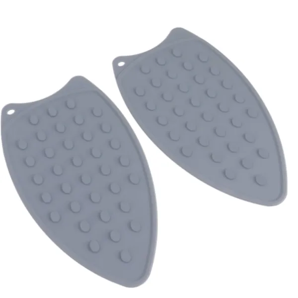 2st Silikonjärnstödsdyna Slitstark Slagtålig Värmebeständig järnmatta för strykbrädor Strykjärn Grå