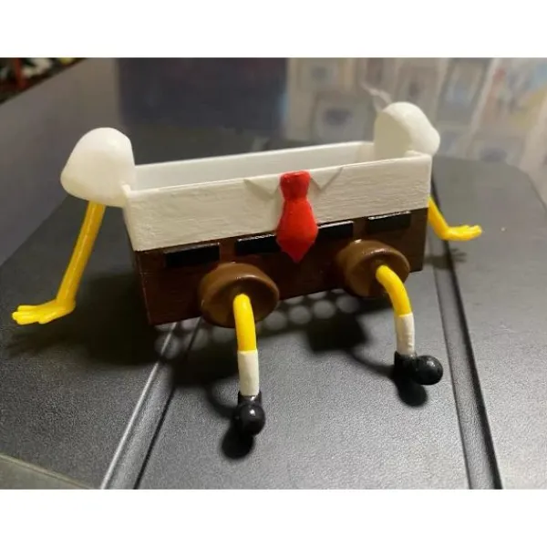 Discount Söt tecknad svamphållare med svamp, kökssvamphållare för Spongebob, kökssvampar