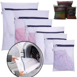 Best Otego 5st Tvättpåsar i Två Storlekar - Organisera och Skydda Vit