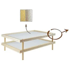 Discount Stapelbar Mattork med Metallnät, Torkställning i Trä för Pasta och Örter, Version 530