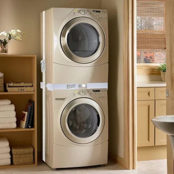 New Staplingssats - 46-72cm - Tillbehör för tvättmaskin - Mellanram för tvättmaskin och torktumlare med spärrlina