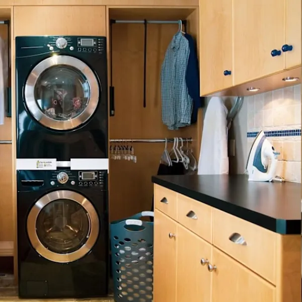 New Staplingssats - 46-72cm - Tillbehör för tvättmaskin - Mellanram för tvättmaskin och torktumlare med spärrlina