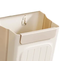 Best Stark Lastbärande Soppa Hängande Multifunktionell Avfallsutrymme Utrymmesbesparande Vikbar Avfallskorg för Hemskrapa Spänne Lätt Vit L