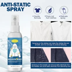 Online FMYSJ Statisk Spray för Kläder, Statisk Spray, Statisk Eliminator Spray, Statisk Bortskaffare för Kläder, Statisk Skyddsspray för Kläder, 100ml (FMY)