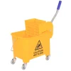 Outlet Northio Städhink Städvagn Torkvagn Mobil Hink 20 Liter Med Press 2 Kammare Gul