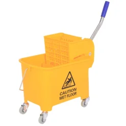 Outlet Northio Städhink Städvagn Torkvagn Mobil Hink 20 Liter Med Press 2 Kammare Gul