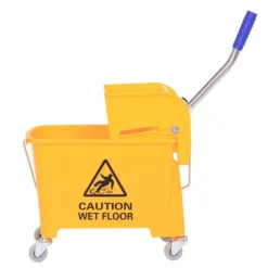 Outlet Northio Städhink Städvagn Torkvagn Mobil Hink 20 Liter Med Press 2 Kammare Gul