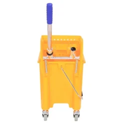 Outlet Northio Städhink Städvagn Torkvagn Mobil Hink 20 Liter Med Press 2 Kammare Gul