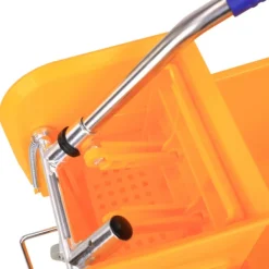 Outlet Northio Städhink Städvagn Torkvagn Mobil Hink 20 Liter Med Press 2 Kammare Gul