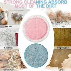 Online Städverktyg för hushåll, Torka Golvet, Kök, Automatisk Rengöringsverktyg Orange Mikrofiber Chenille Vante Handske-YGWL