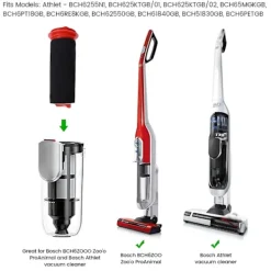Best Stickfilter + Skuminsats Kompatibel Bosch Athlet Sladdlös Dammsugare (2 av varje)