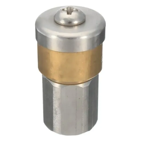 Discount Pro Fix Stål Tryck Bricka Avlopp Avlopp Rengöring Rör Jetter Roterande munstycke 3 Jet 1/8 tum F Promotion