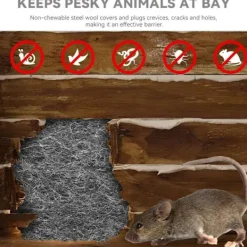 Hot Stålull, Stålull, 5 Rullar 0000 Anti-Mus Ståltrådsull, Rengöringsull, Stålull 0000 Använd