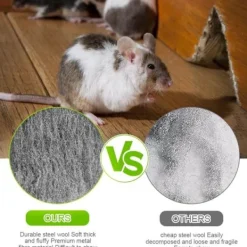 Hot Stålull, Stålull, 5 Rullar 0000 Anti-Mus Ståltrådsull, Rengöringsull, Stålull 0000 Använd