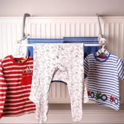 Discount 5-stångs hopfällbar radiator torkställning radiator handdukshållare klädtork torkställningsstång Grey