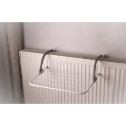 Discount 5-stångs hopfällbar radiator torkställning radiator handdukshållare klädtork torkställningsstång Grey