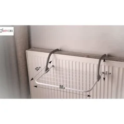 Discount 5-stångs hopfällbar radiator torkställning radiator handdukshållare klädtork torkställningsstång Grey
