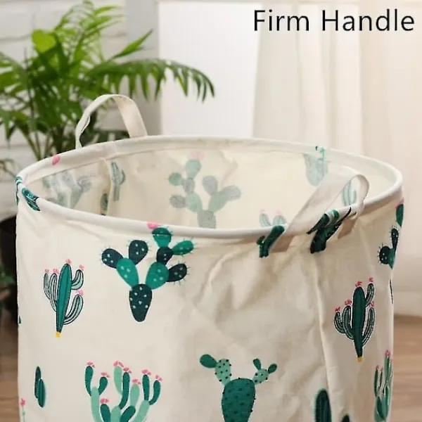 Online Stor grön tvättkorg med kaktusmönster, förvaringskorg, barnrum, hemorganisatör, barnkammare