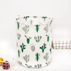 Online Stor grön tvättkorg med kaktusmönster, förvaringskorg, barnrum, hemorganisatör, barnkammare