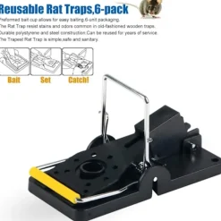 Best Stor Råttfälla, Återanvändbar Gnagarslösning, 6-pack