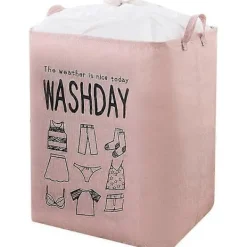 Online Stor smutsig tvättkorg, täcke, kläder, leksaker och diverse förvaringsväska, dammtät dragskoöppning, hopfällbar