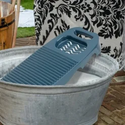 Clearance Stor tvättbräda, handgjord tvättbräda, tvättbräda för tvätt, stor tvättbräda med hög hållfasthet, 17,7 x 7,8 tum, mörkblå