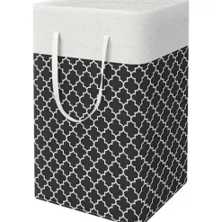 Online Stor Tvättkorg - Fristående Vattentät Tvättkorg med Förlängt Handtag - Hopfällbar Hög Tvättkorg