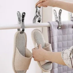 Discount Stora kraftiga klädnypor i metall, 6-pack, rostfritt stål, stora klädnypor för stranden